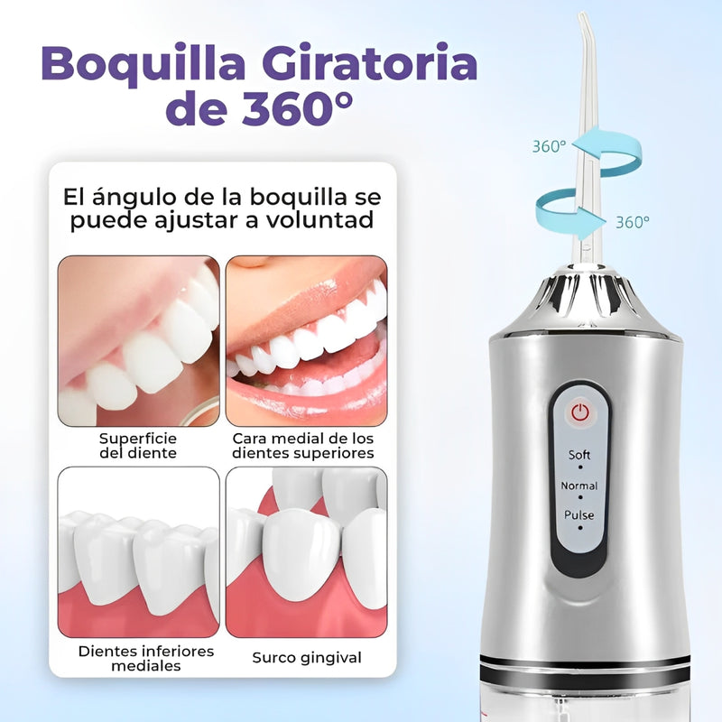 🌊 Irrigador Oral Recargable con 4 Boquillas 🔥 915 Vendidos - ¡Sólo 8 Unidades Disponibles!🔥