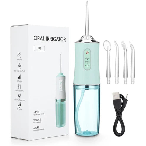 🌊 Irrigador Oral Recargable con 4 Boquillas 🔥 915 Vendidos - ¡Sólo 8 Unidades Disponibles!🔥