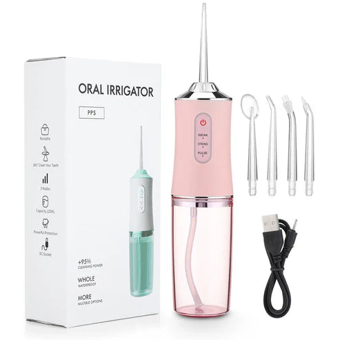 🌊 Irrigador Oral Recargable con 4 Boquillas 🔥 915 Vendidos - ¡Sólo 8 Unidades Disponibles!🔥