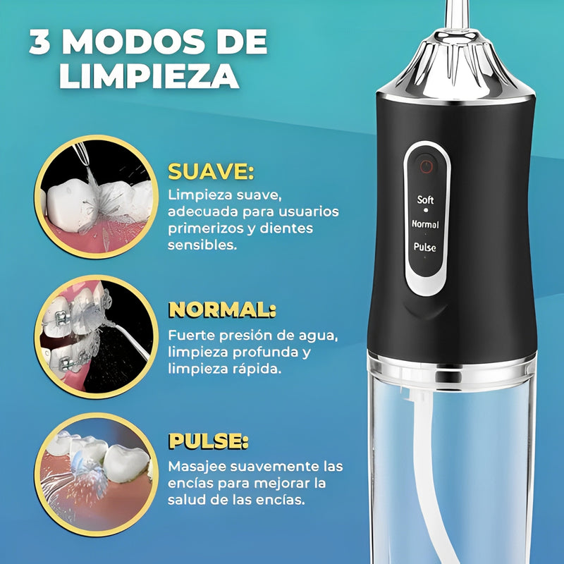 🌊 Irrigador Oral Recargable con 4 Boquillas 🔥 915 Vendidos - ¡Sólo 8 Unidades Disponibles!🔥